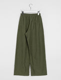 Ronce Stripe Suede Wide Banding Pants