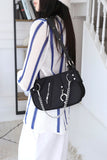 zipper chain shoulder bag
