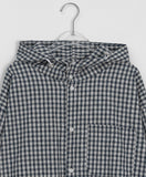 [unisex] Baden Check String Over Hood Shirt