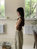 Kundi back slit strap boucle short sleeve knit