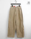 Hackett Side Folding Pintuck Corduroy Long Wide Pants