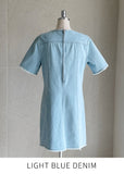 Showlet A-line denim mini one piece