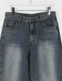 Melsen washing cut wide denim pants