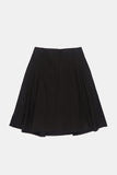 Two face box pleated midi skirt