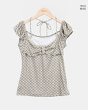 Swen Check Halter Blouse