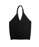 Nirbel Button Halter Knit Top