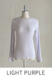 Tight Creamy Round Basic T-shirt