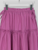 Yoohoo Ribbon Banding Frill Long Skirt