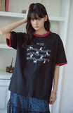 Cats Music Ringer Short Sleeve Tee