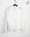 Rossop stripe line see-through long sleeve shirt
