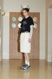 Ruffle Ribbon Crop TEE