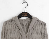 Forea Two-Way Punching Over Fit Knit Hood Zip-up