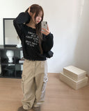 Vint Eyelet Strap Sweatshirt