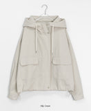 Pominy Pocket String Cotton Hood Jacket