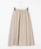 Loop banding corduroy cargo long skirt