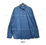 Pilen side shirring check shirt