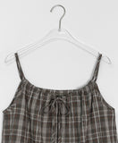 Mimelo Check Ribbon Bustier Sleeveless
