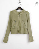 Kiel Vintage Zipper Pocket Ribbed Zip Up