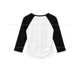 Tones Shirring Raglan Three Quarter T-shirt