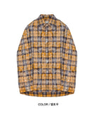 Bribe printed over checkered shirt