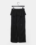 Herr Strap Banding Waist Layered Pile Training Skirt Pants