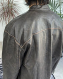 Fez Vintage Washing Leather Jacket