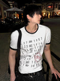 Crop Muscle Fit Ringer Archive T-shirt
