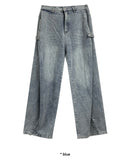 [UNISEX] SIDE BUTTON BALLOON DENIM
