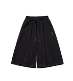 Wide Balloon Pintuck Sweat Bermuda Pants