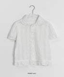 Pompa Collar Frill Short Sleeve Blouse