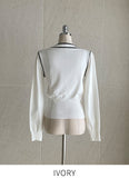 Thiel Rose Color Matching Knit Cardigan