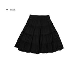 Ribbon Frill Tiered Banding Midi Skirt