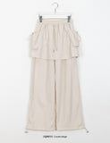 Rode Banding String Layered Skirt Pants