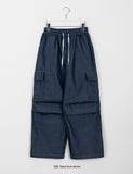 Tyou Cargo Banding String Parachute Denim Pants