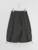 [unisex] Golit Rivet Nylon Banding Cargo Bermuda Pants