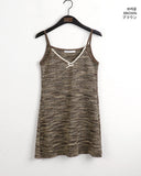 Kozni Hippy Lace Ribbon Layered Sleeveless Mini One Piece