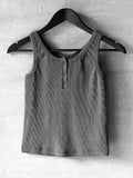 Laz Henley Neck Sleeveless