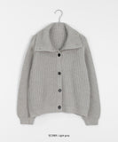 Hakino high neck button knit cardigan