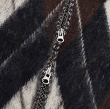 Ruel Argyle Mohair Knit Zip-Up