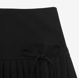 Noir String Pleats Skirt