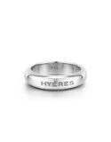 Champagne Full Moon Slim Silver Ring M