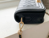 Chencid Quilted Cowhide Mini Shoulder Bag