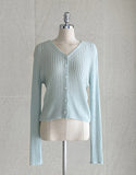 Shueri V-neck Rib Knit Cardigan