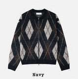 Cood Argyle Mohair Cardigan