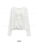 Simone Tie Ribbon Cardigan Set