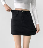 Full span H-line mini skirt