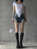 Pins Eyelet Bodysuit Tee