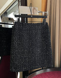 Twinty Sequins Tweed Mini Skirt