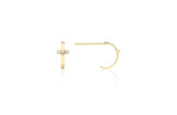 Truly Essence 14K Cross Pave Earrings