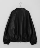 [unisex] Ecued leather over jumper